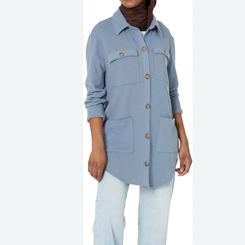 BB Dakota Blue Utility Jacket with Relaxed Fit